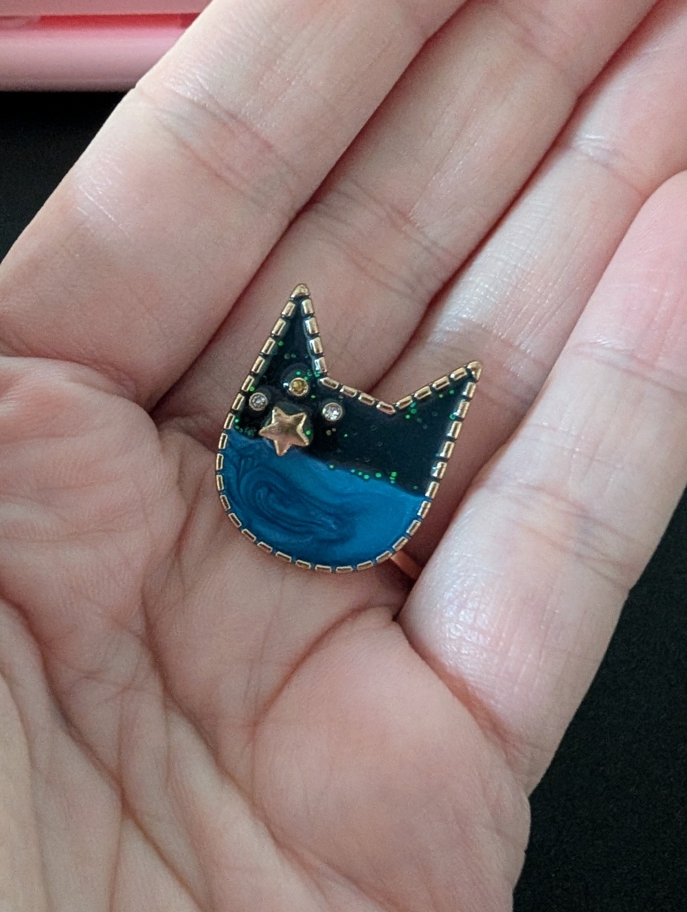 Celestial Cat Enamel Pin